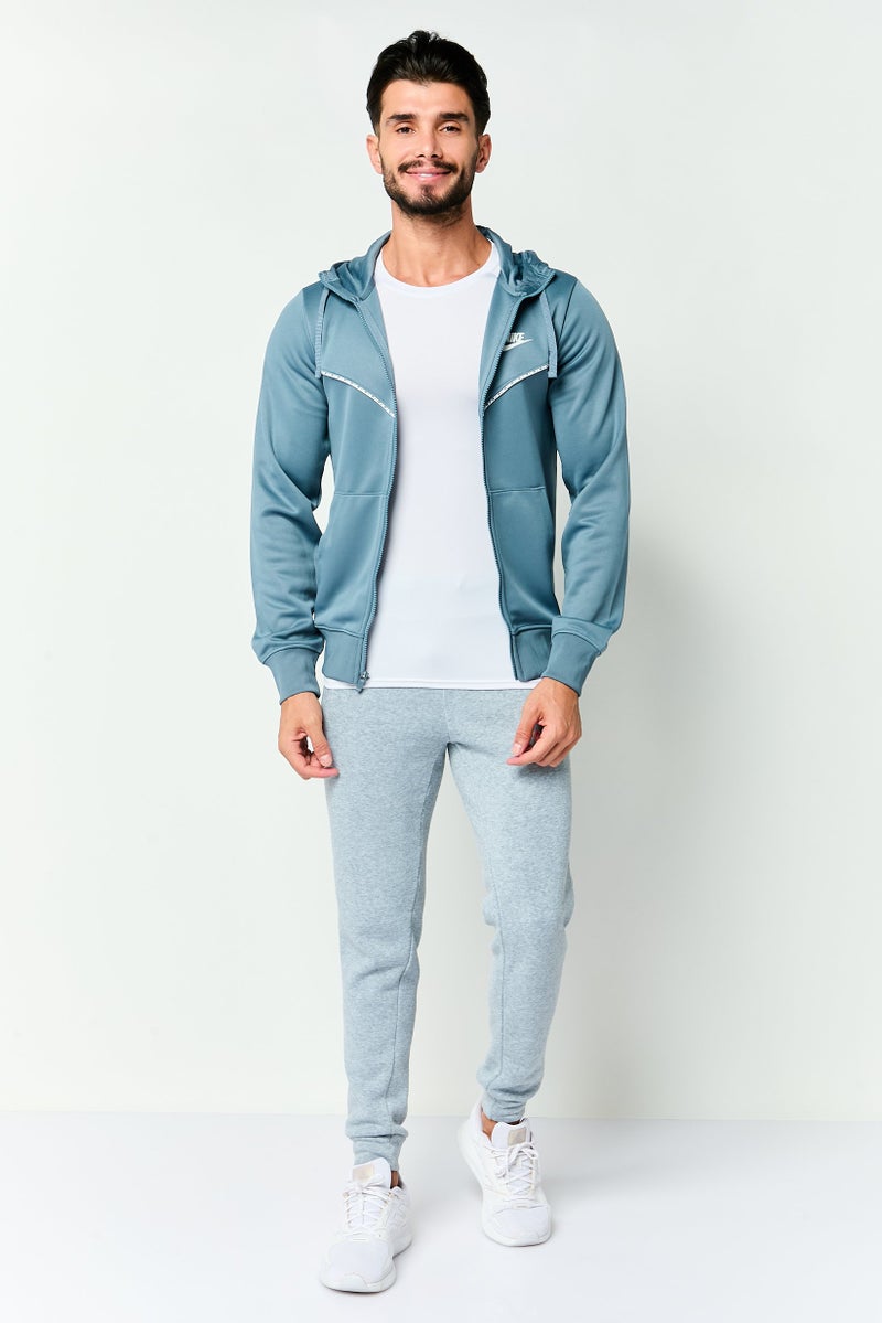 Nike Men Standard Fit Long Sleeve Outdoor Hoodie, Slate Blue - Image 2