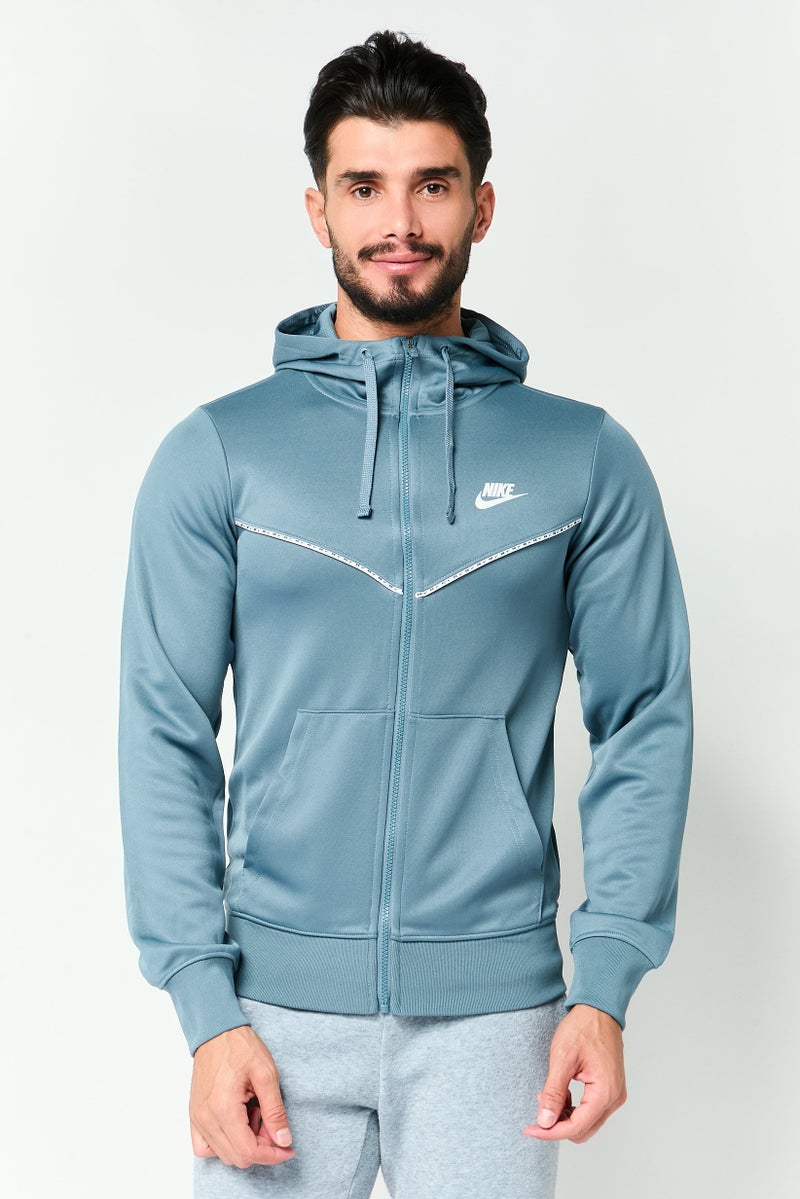 Nike Men Standard Fit Long Sleeve Outdoor Hoodie, Slate Blue - Image 1