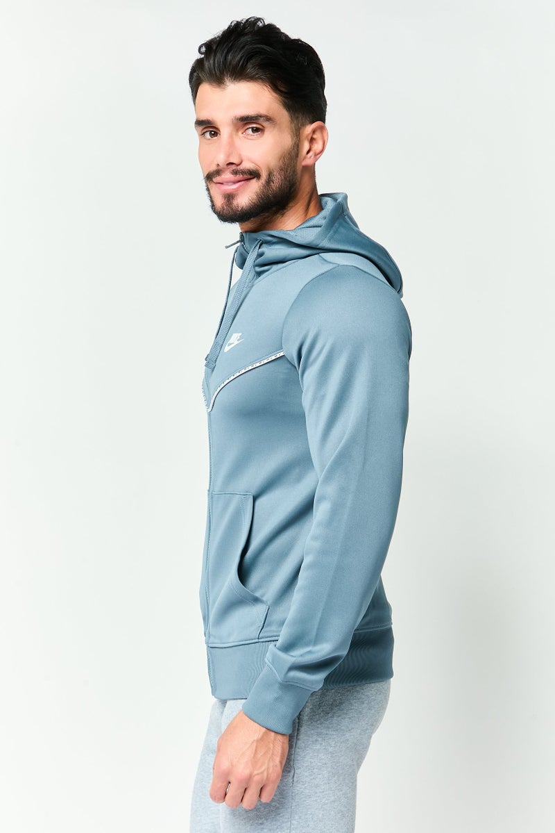 Nike Men Standard Fit Long Sleeve Outdoor Hoodie, Slate Blue - Image 3