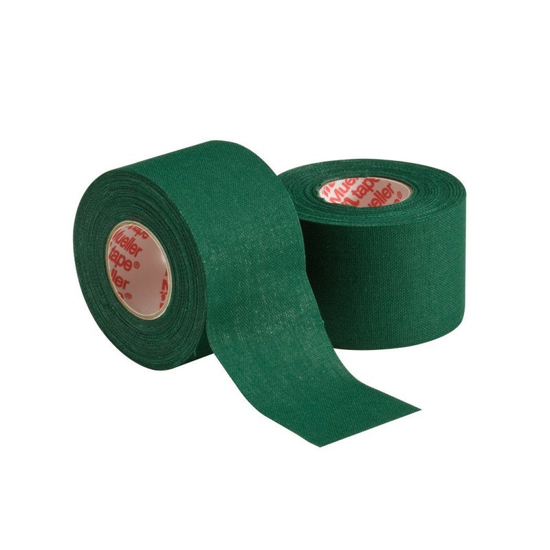 MUELLER Sports Medicine MTape Rolls, Quality Athletic Tape, Easy to Tear for Fast & Effective Taping, 1.5" x 10 Yards Per Roll, 2 Rolls, Green