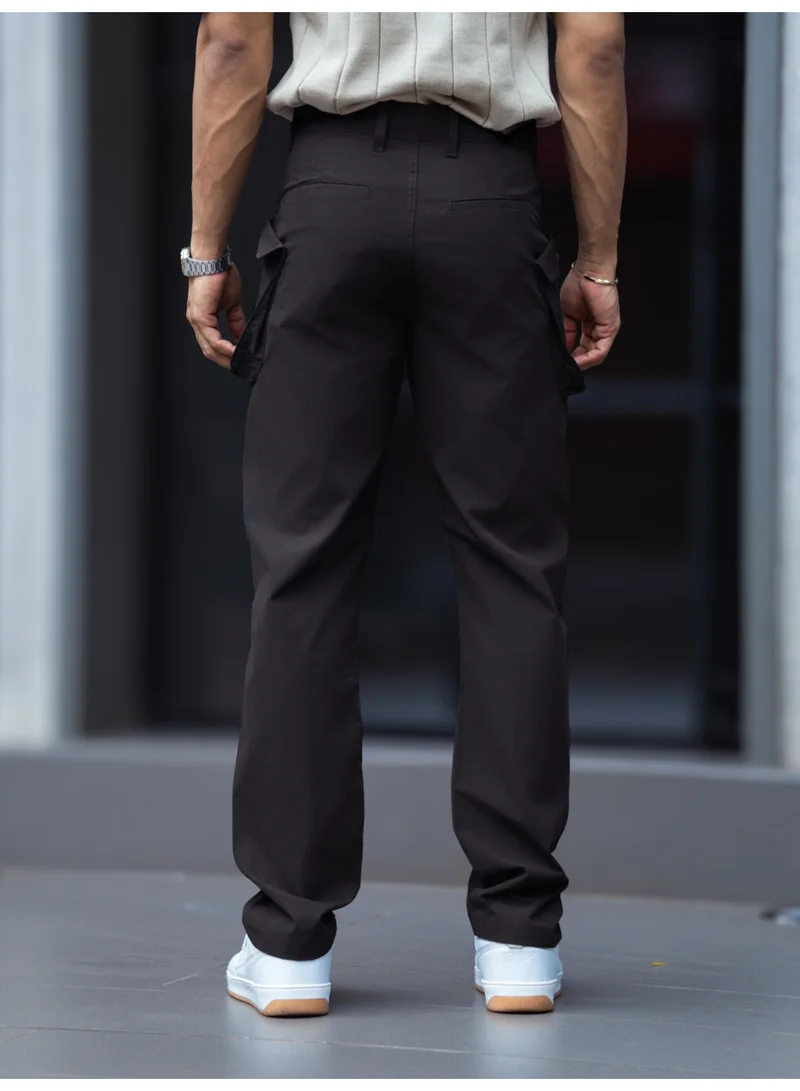 Maniac  Maniac Mens Solid Dark Grey Submarine Cargo Flap Pocket for Men | Best Price UAE