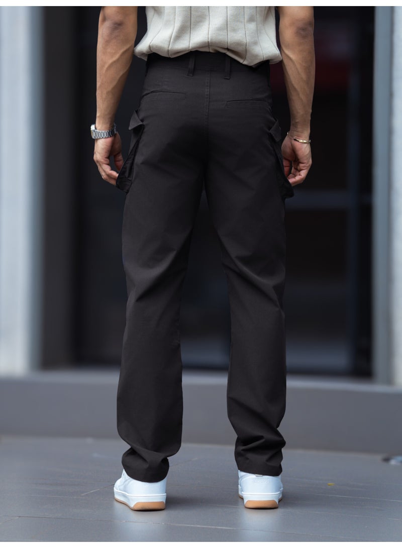 Maniac Mens Solid Dark Grey Submarine Cargo Flap Pocket - Image 5