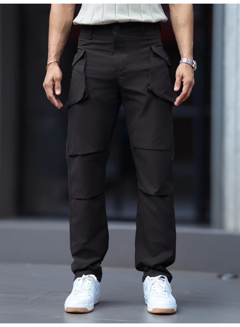 Maniac  Maniac Mens Solid Dark Grey Submarine Cargo Flap Pocket for Men | Best Price UAE
