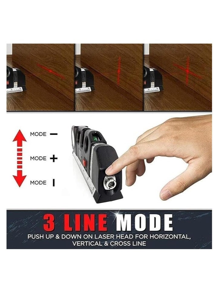 REBENUO Fixit Laser Level Pro 3 Multi-Purpose Measuring Tool With 8 Feet Tape  - Image 3