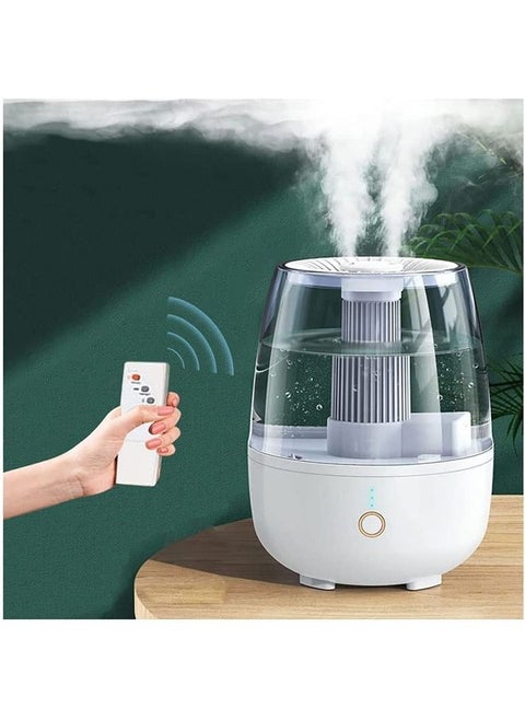 3-Speeds Double Spray Humidifier Aromatherapy Machine with Remote Control 6.8L White