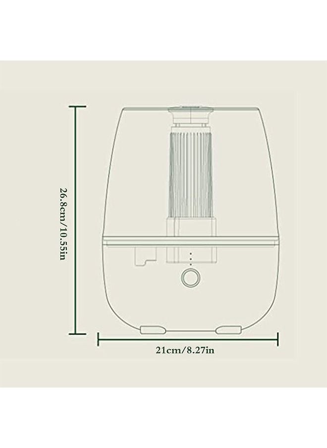 ET-LIFE - 3-Speeds Double Spray Humidifier Aromatherapy Machine with Remote Control 6.8L White - Image 1