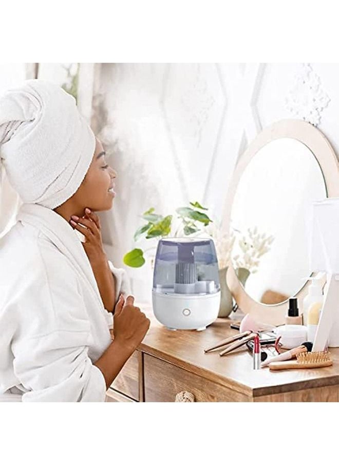 ET-LIFE - 3-Speeds Double Spray Humidifier Aromatherapy Machine with Remote Control 6.8L White - Image 1