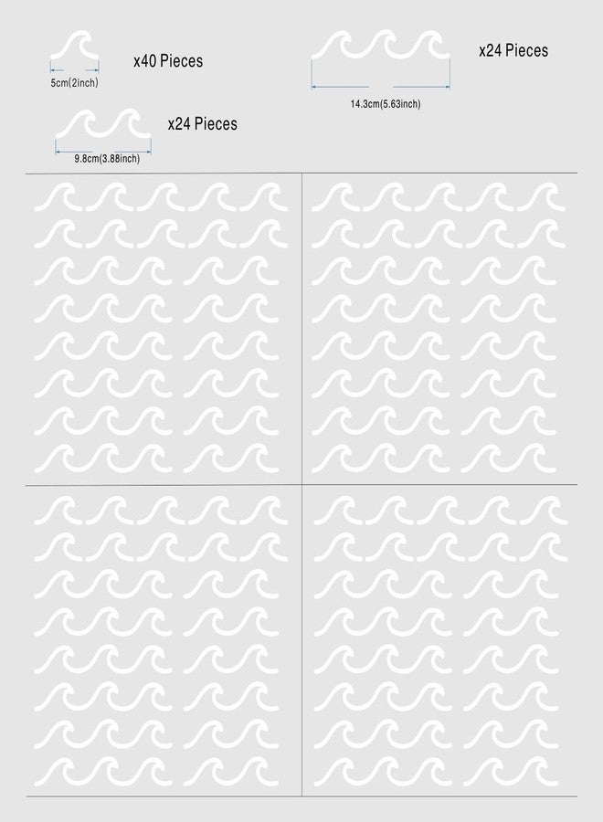 JURUOXIN 88 Pcs/Pack Ocean Waves Wall Sticker for Kids Room Decal Sea Surge Living Room Decor YMX60 (White) - Image 3