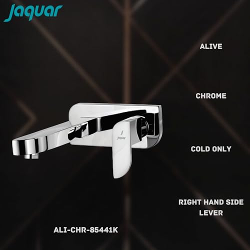 JAQUAR Alive Series Wall Mounted Cold ONLY Basin TAP (Chrome) | Right Hand Side Lever, Brass Body Water Tap/Faucet/Cock for Bathroom/Kitchen Wash Basin | Compatiable in-Wall Part is Sold Separately - Image 3