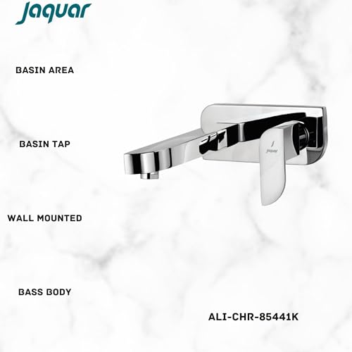 JAQUAR Alive Series Wall Mounted Cold ONLY Basin TAP (Chrome) | Right Hand Side Lever, Brass Body Water Tap/Faucet/Cock for Bathroom/Kitchen Wash Basin | Compatiable in-Wall Part is Sold Separately - Image 2