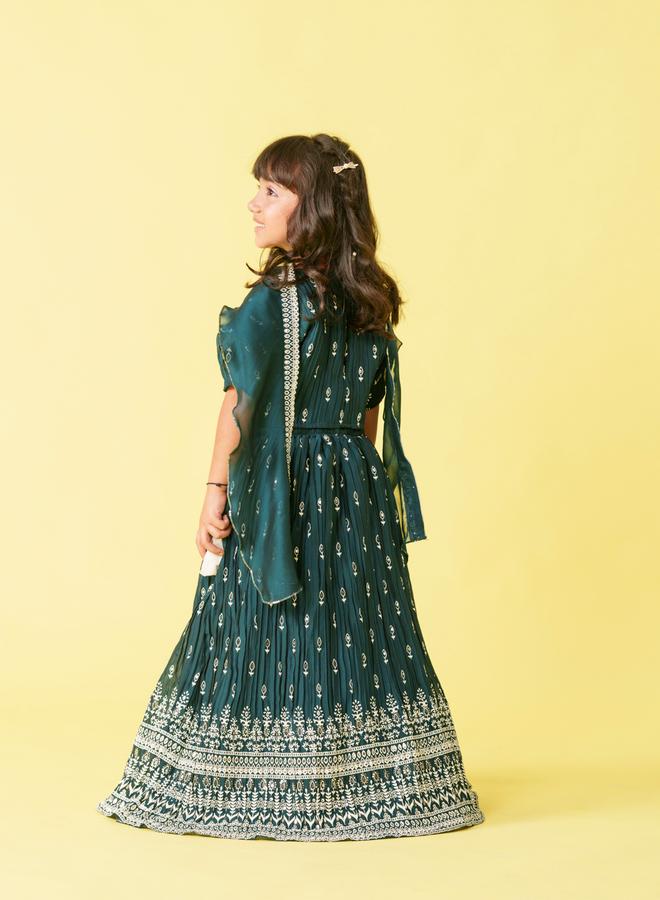 مايثيلي طقم مايثيلي مزين بلوزة وتنورة لنجا - Image 5