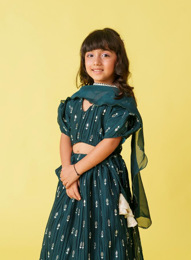 مايثيلي طقم مايثيلي مزين بلوزة وتنورة لنجا - Image 4