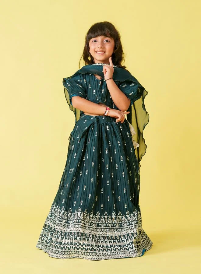 مايثيلي Maithili Embellished Top and Lehenga Set
