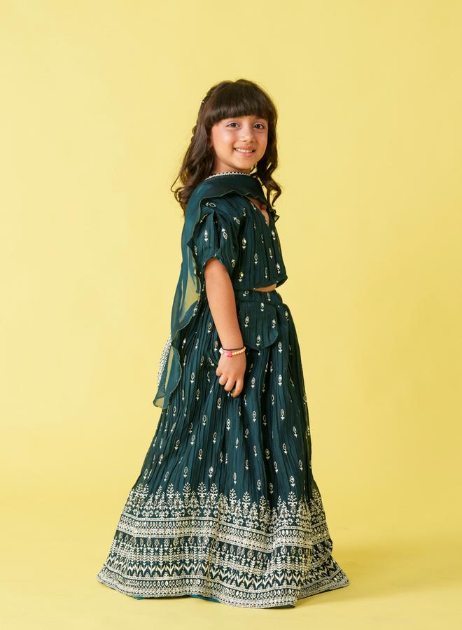 مايثيلي طقم مايثيلي مزين بلوزة وتنورة لنجا - Image 2