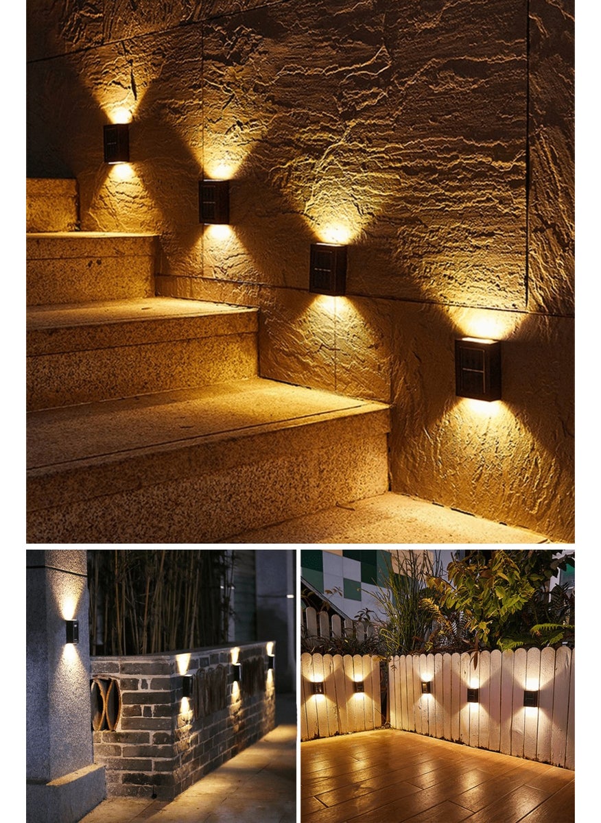 Technosmart 1PCS Modern Solar Double Sided Sconce Solar Powered Lighting Decoration Wall Lamp  - Image 2