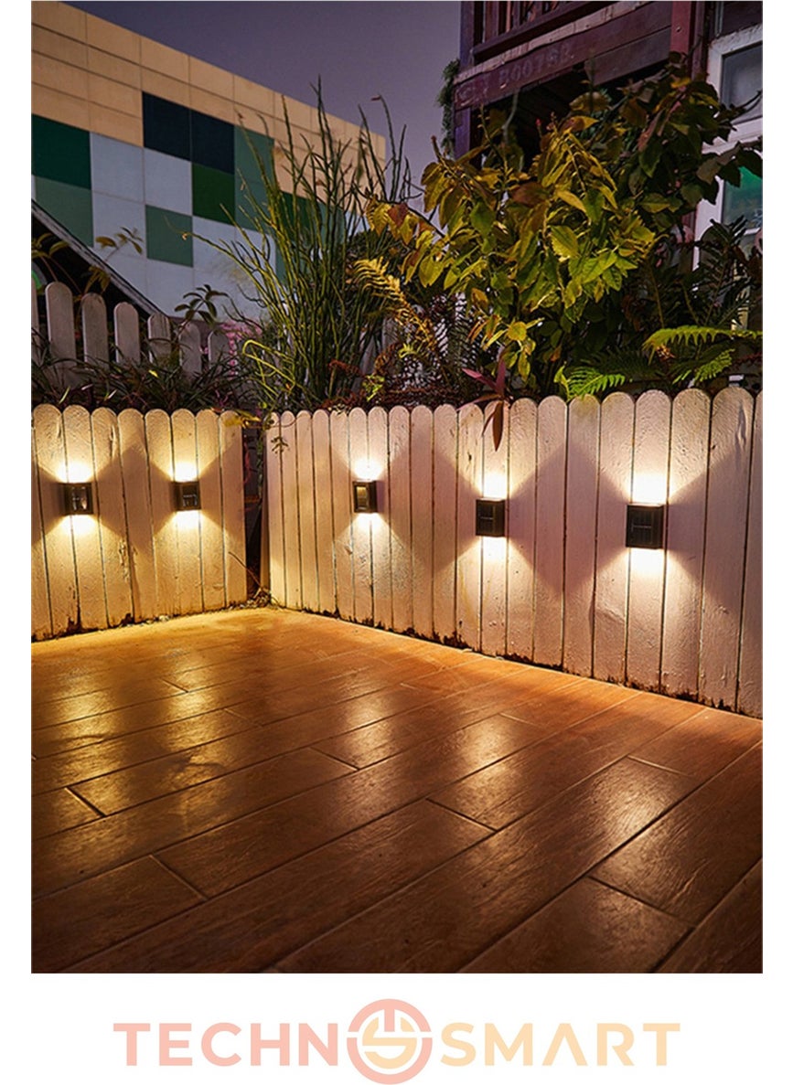 Technosmart 1PCS Modern Solar Double Sided Sconce Solar Powered Lighting Decoration Wall Lamp  - Image 5