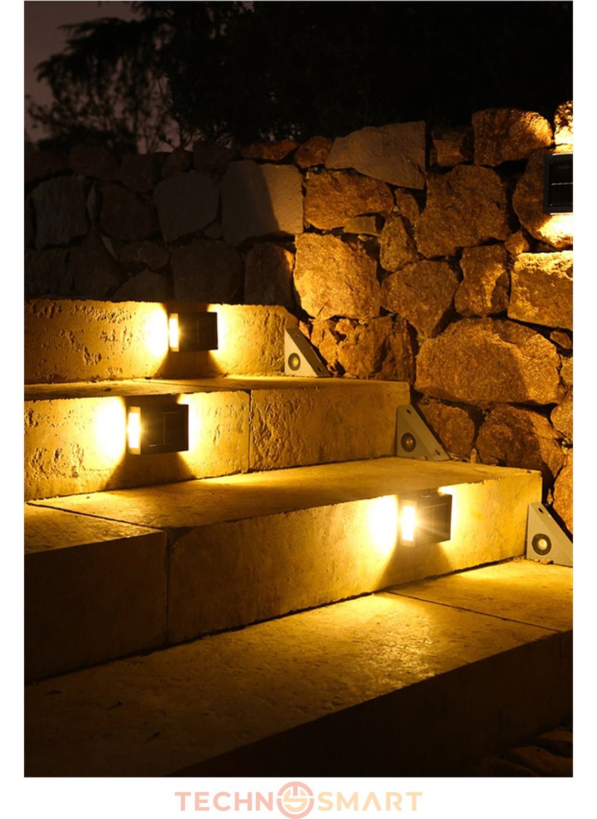 Technosmart 1PCS Modern Solar Double Sided Sconce Solar Powered Lighting Decoration Wall Lamp  - Image 4