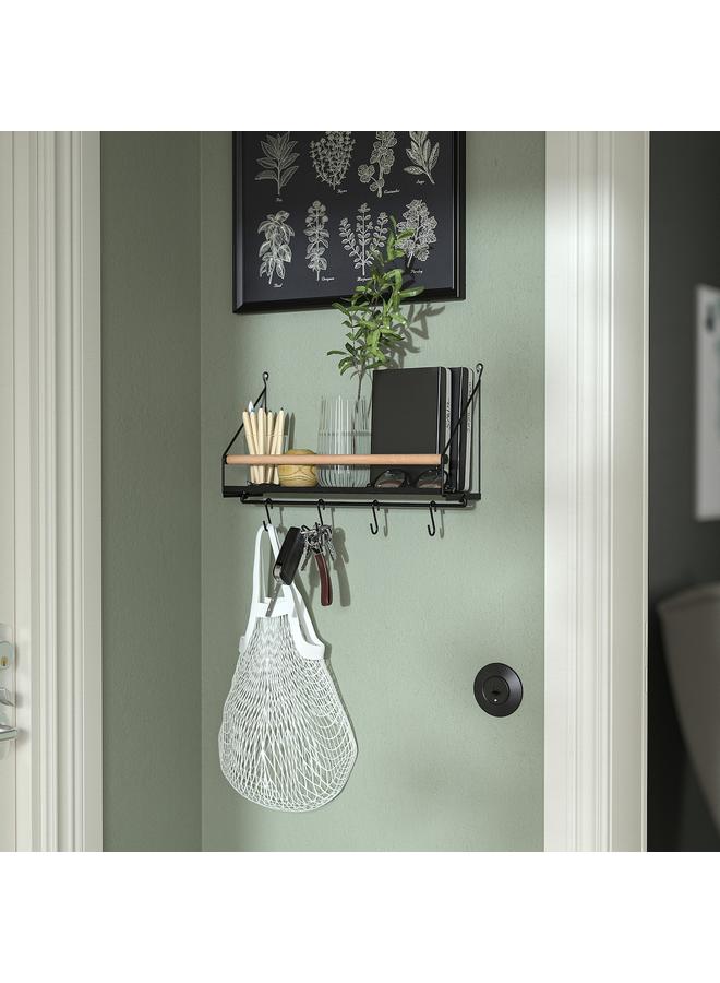 Wall organiser w hooks, 42x12x26 cm - Image 2