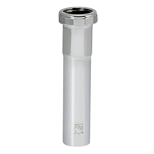 EZ-Flo Eastman 1-1/4 Inch Heavy Duty Extension Tube with Slip Joint Connection, 6 Inch Length, 22 Gauge, Brass Plumbing Fitting, Chrome, 35104 - Image 1