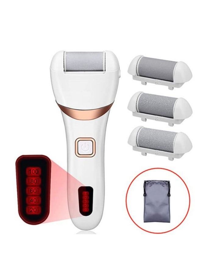 Arabest Electric Callus Remover, Rechargeable Electronic Feet File Pedicure Foot File Foot Rasp with IPX7 Waterproof Design for Dry Cracked Dead Skin with 3 Roller Heads, 2 Speed  - Image 1