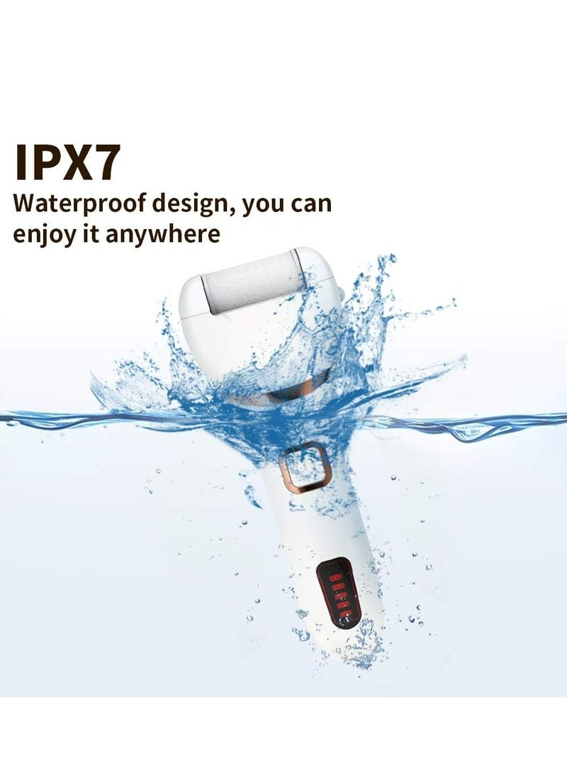 Arabest Electric Callus Remover, Rechargeable Electronic Feet File Pedicure Foot File Foot Rasp with IPX7 Waterproof Design for Dry Cracked Dead Skin with 3 Roller Heads, 2 Speed  - Image 5