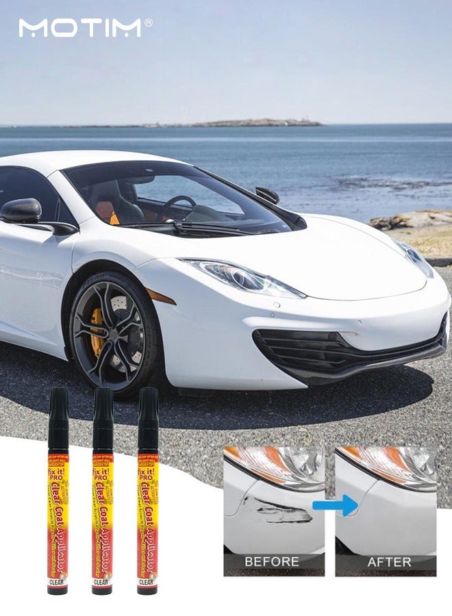 Motim 3 Pcs Car Scratch Remover Pen, Colourless Car Deep Scratch Repair Remover Paint Pen, Touch Up Paint Pen of Car, Car Fill Paint Pen, Small Area Clear Coat Applicator - Image 2