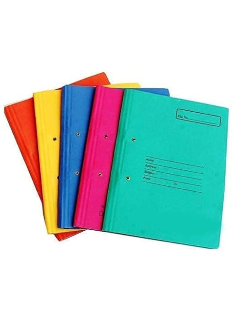 Spring File Folder for Documents 300 GSM for A4 Documents Filing 5 pcs MULTICOLOUR