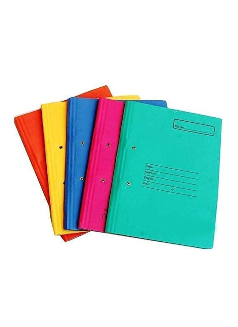 Generic - Spring File Folder for Documents 300 GSM for A4 Documents Filing 5 pcs MULTICOLOUR - Image 1