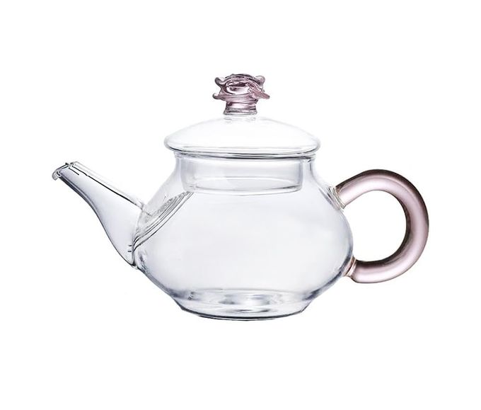 Mozacona Mini Tea Pot, Glass Teapot Small Tea Kettle for One person use,100ml - Image 1
