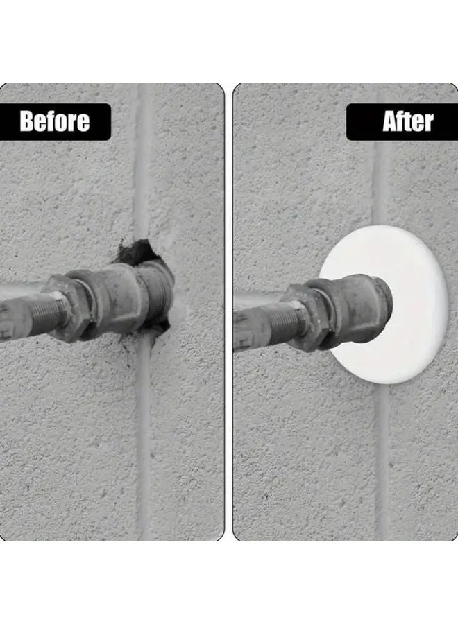 1 Set Self Adhesive White Plastic Pipe Cover Round 1 1 Inch Inner Hole For Kitchen Bathroom - Image 3