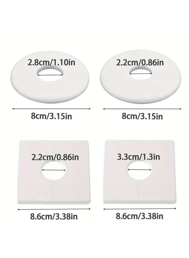 1 Set Self Adhesive White Plastic Pipe Cover Round 1 1 Inch Inner Hole For Kitchen Bathroom - Image 4