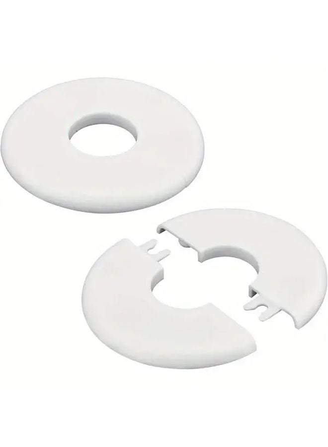 1 Set Self Adhesive White Plastic Pipe Cover Round 1 1 Inch Inner Hole For Kitchen Bathroom - Image 5