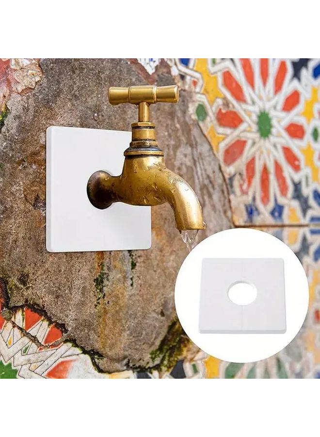 1 Set Self Adhesive White Plastic Pipe Cover Round 1 1 Inch Inner Hole For Kitchen Bathroom - Image 2