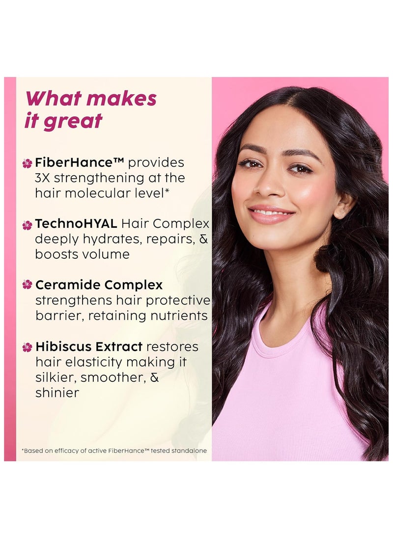 PLIX THE PLANT FIX Hibiscus Bond Repair Shampoo (200ml) + Conditioner (175ml) | Repairs Molecular Structure & Reduces Breakage | FiberHance™ & TechnoHYAL Hair Complex  - Image 2