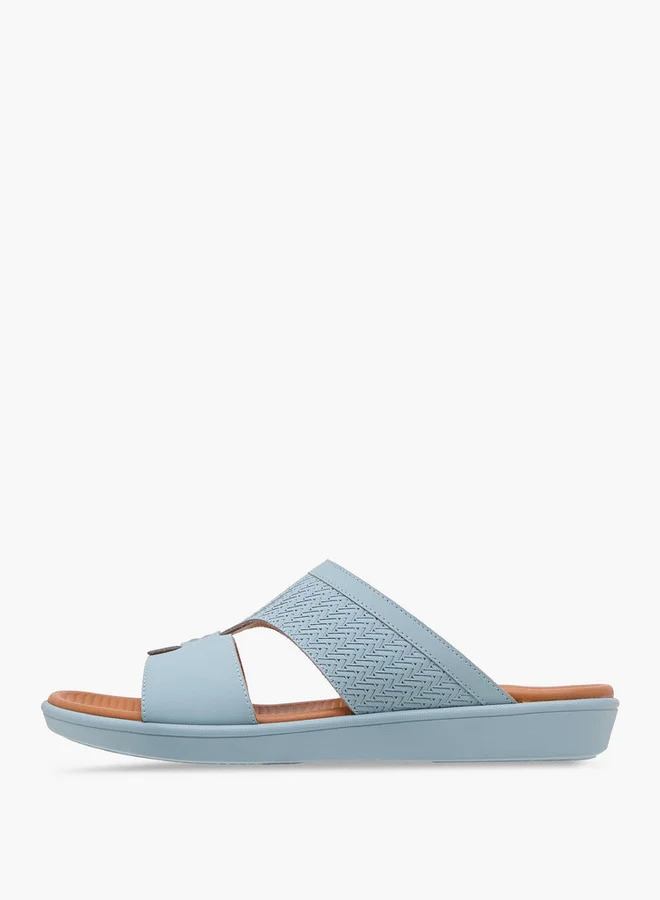 DUCHINI Men's Textured Slip-On Arabic Sandals