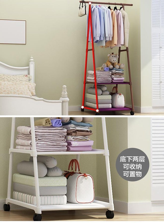 Multi-function Triangle Coat Rack with Removable Design Floor Standing Hanging Clothes Organizer on Wheels Ideal for Bedroom Entryway Living Room Space-Saving Storage Solution for Coats, Hats, Scarv