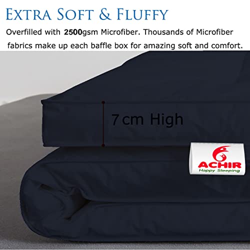 ACHIR 2500 GSM Microfiber Finest Imported Super Soft Mattress Topper/Padding Single Size, 36"x78" (Dark Blue, 3 ft x 3.5ft) - Image 5