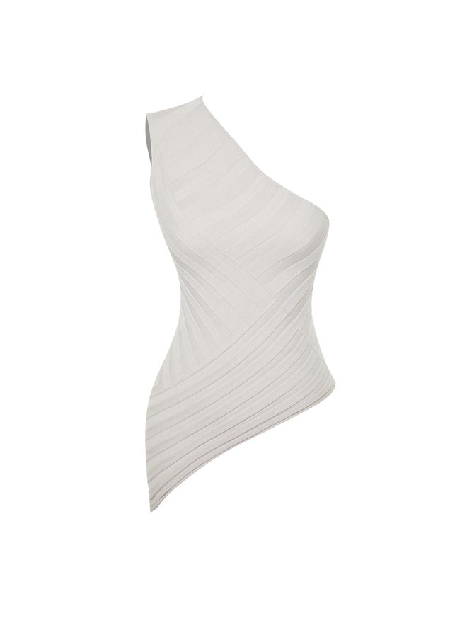 trendyol - Stone One-Shoulder Premium Yarn / Special Yarn Knitwear Blouse TWOSS24BZ00124 - Image 1