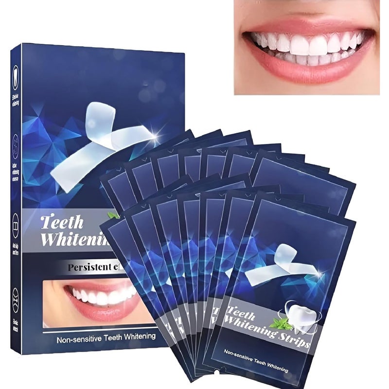Senvox Teeth Whitening Strips For Sensitive Teeth | Enamel Safe & Fast-Acting | Removes Coffee, Wine & Smoking Stains | Effective Teeth Whitening for a Brighter Smile | 21 Treatments (42 Strips) - Image 1