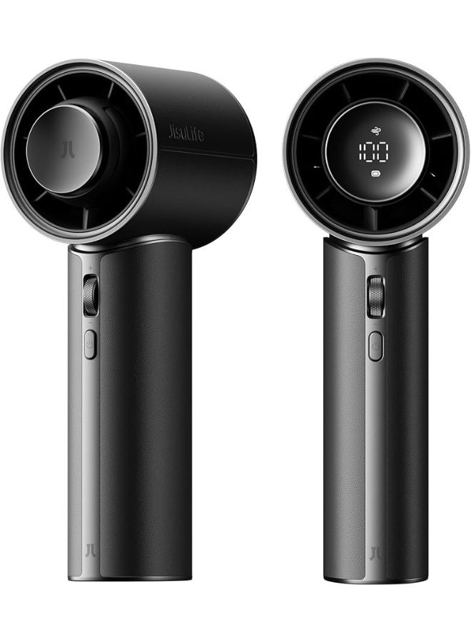 JISULIFE Handheld Fan Pro1 Mini - Refined Utility: Elite PU Leather, 30 Hour Cooling Power, Aroma Pod, 100-Speed Precision, Portable Fan for Travel, Outdoor, Concerts, Gifts for Women Men - Image 1
