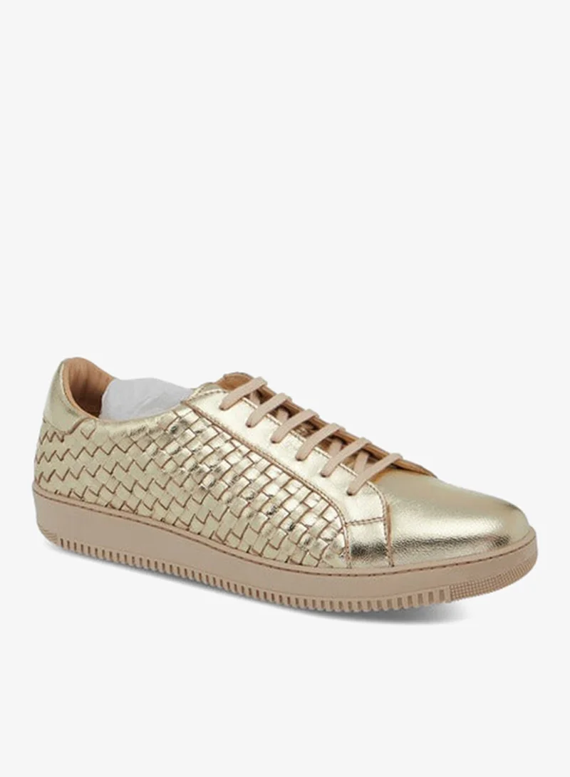 Women's Quilted Sneakers with Lace-Up Closure
