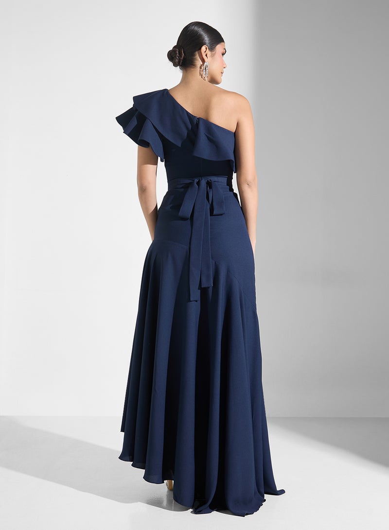 ايرا فستان كتف واحد بكشكش - Image 2