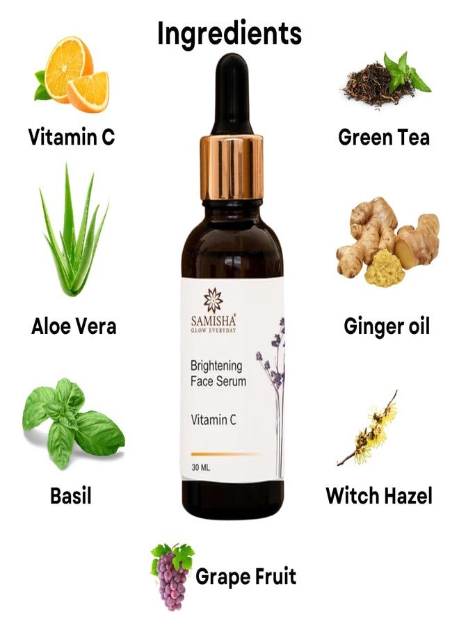 Samisha Vitamin C Face Serum Samisha Serum for Face Glowing and Whitening, Organic Vitamin C Serum | Daily Glow Face Serums | Serum for Pigmentation and Dark Spots, Face serum for women - Image 4
