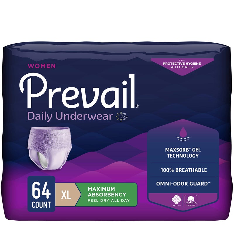 Prevail Prevail Proven XLarge PullUp Womens Incontinence Protective Underwear Maximum Absorbency 64 Count 