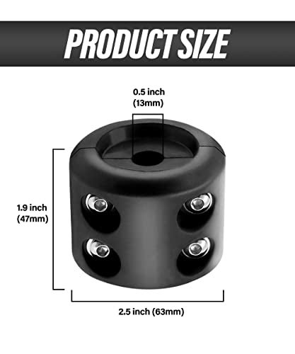 Reswish Rubber Winch Stopper,Winch Cable Hook Stopper,Rubber Rope Line Saver,Winch Cable Hook Rubber Stopper with Stainless Steel Screws and Nuts,Rubber Hook Stopper for Synthetic Winch Rope (Black) - Image 2