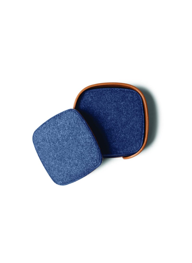 DailyObjects DailyObjects Squircle Felt Coaster Set of 4 (Blue)  - Image 1