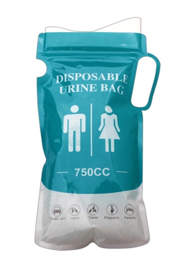 Ru syanl 4PCS 750cc Disposable Urinal Bags Emergency Urine Bag Unisex Urinal Bag Portable Camping Pee Bag Travel Urine Bag Vomit Bag for Traffic Jams Camping Hiking Pregnant Patient Kids  - Image 3
