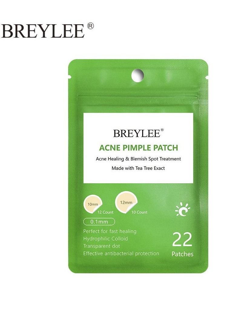 Breylee Acne Pimple Patch Stickers Acne Treatment Pimple Remover Tool Blemish Spot Facial Mask Skin Care Waterproof 22 Patches  - Image 1
