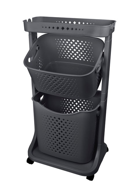 Two-Tier Bathroom Baskets Organizer Set