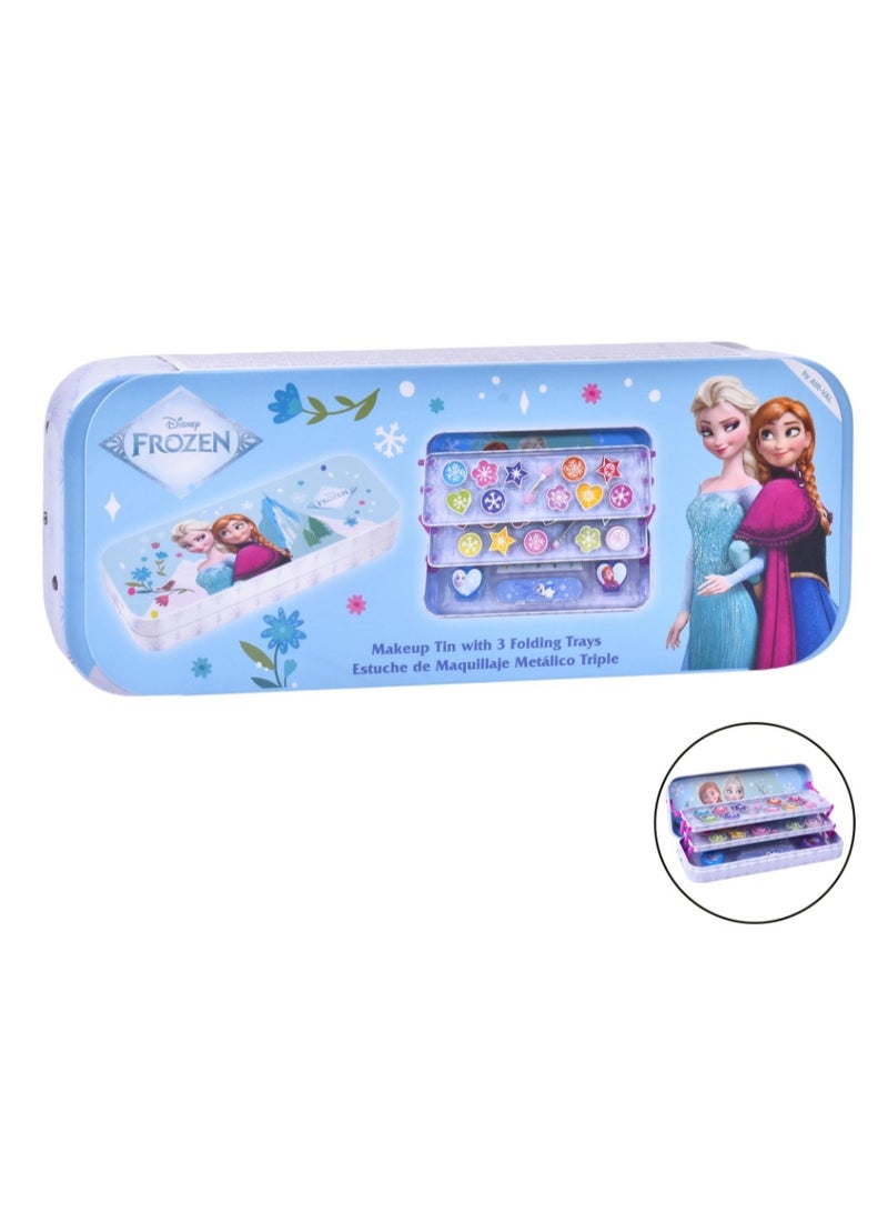 Disney Frozen Makeup Tin with 3 Folding Trays - Image 1